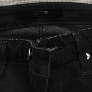 Joe’s distressed dark wash skinny ankle jeans